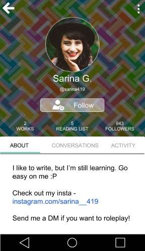Sarina's profile
